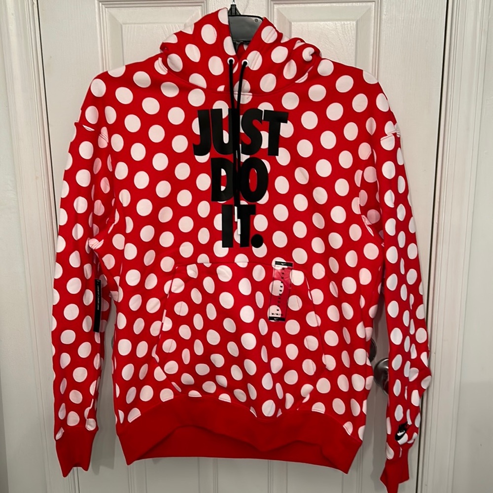 NWT Nike red polka dot hoodie size M